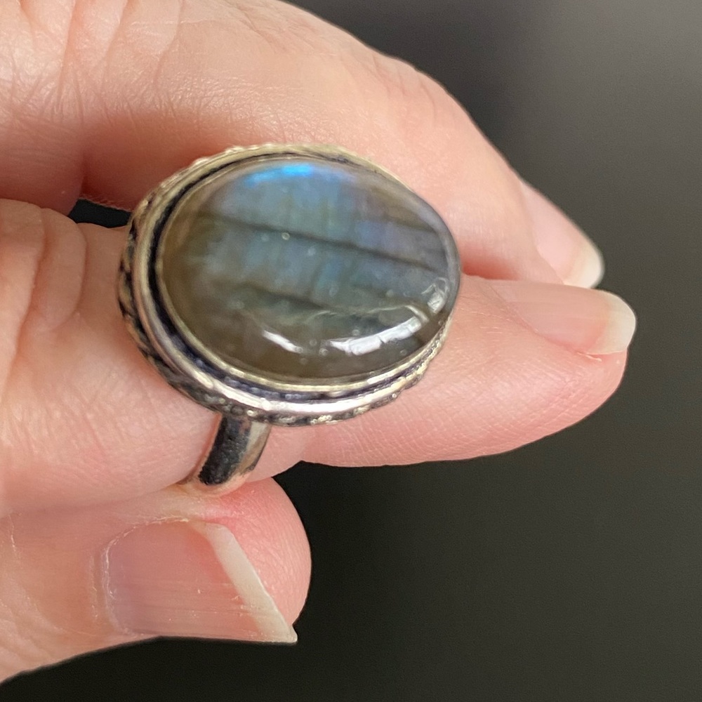 Labradorite sterling silver ring - Picture 3 of 3